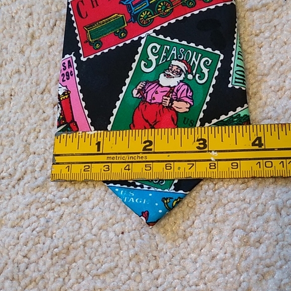Vintage Christmas Postcard Tie. Addiction. Standard Size. - Picture 2 of 6
